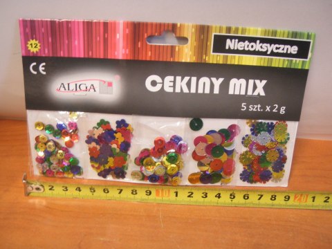 Cekiny metalizowane 5szt. mix | MT-6351 Cekiny metalizowane 5szt. mix | MT-6351