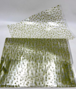 Worek celofan 25szt. 25x35cm ZIELONE KWIATY