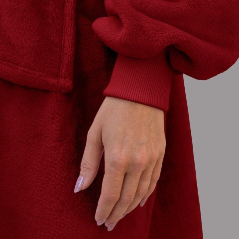 Bluzair Bluza Koc Hoodie Oversize Polska Bordowy Bluzair Bluza Koc Hoodie Oversize Polska Bordowy