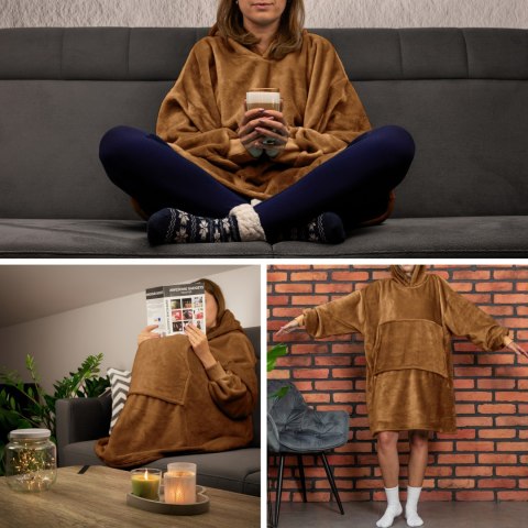 Bluzair Bluza Koc Hoodie Oversize Polska Toffee Bluzair Bluza Koc Hoodie Oversize Polska Toffee