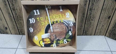 Zegar ścienny 30cm TU RZĄDZI DZIADEK Zegar ścienny 30cm TU RZĄDZI DZIADEK