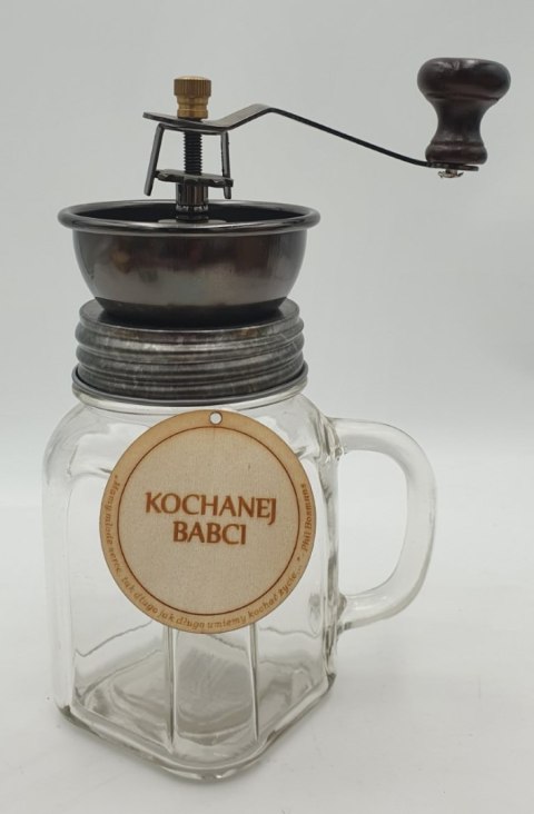 Młynek do kawy szklany dla Kochanej Babci Młynek do kawy szklany dla Kochanej Babci