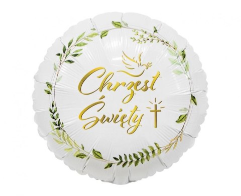 Balon foliowy Chrzest Święty gołąbek i krzyż 18" | FG-OCGK Balon foliowy Chrzest Święty gołąbek i krzyż 18" | FG-OCGK