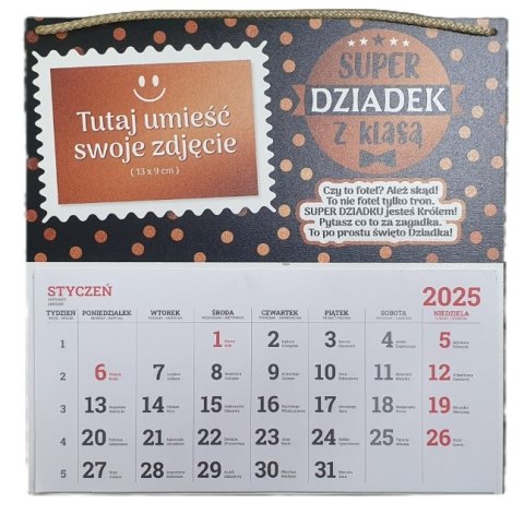 Kalendarz 2025 Super Dziadek z klasą | 3338-D2 Kalendarz 2025 Super Dziadek z klasą | 3338-D2