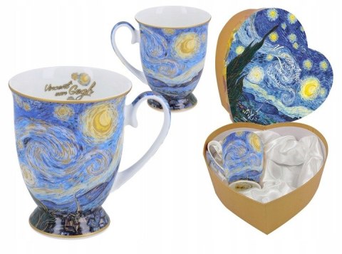 Komplet 2 kubków w sercu - V. van Gogh, Gwiaździsta noc CARMANI | 830-0310 Komplet 2 kubków w sercu - V. van Gogh, Gwiaździsta noc CARMANI | 830-0310