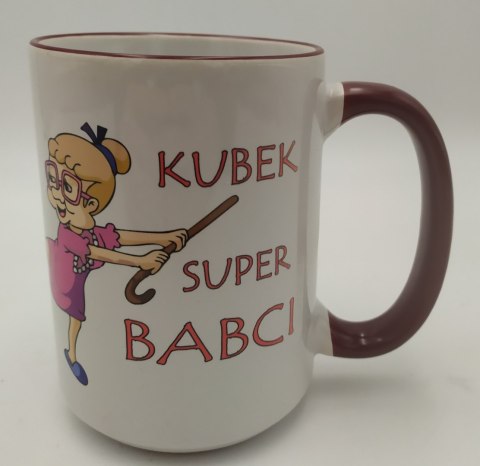 Kubek ceramiczny duży w kartoniku 450ml Babcia.. Kubek ceramiczny duży w kartoniku 450ml Babcia..