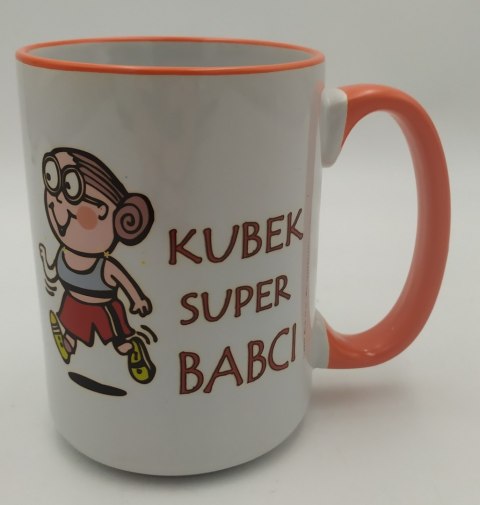 Kubek ceramiczny duży w kartoniku 450ml Babcia. Kubek ceramiczny duży w kartoniku 450ml Babcia.