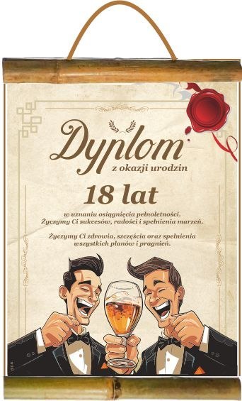 Dyplom z okazji 18-lat GENTELMANI D257 Dyplom z okazji 18-lat GENTELMANI D257