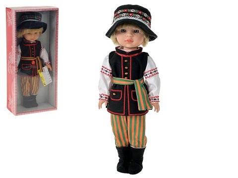 Lalka chłopiec 38cm w stroju ludowym z polskim głosem śpiewa i mówi po polsku twarda Lalka chłopiec 38cm w stroju ludowym z polskim głosem śpiewa i mówi po polsku twarda