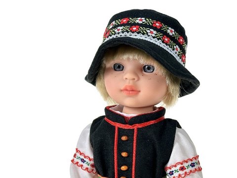 Lalka chłopiec 38cm w stroju ludowym z polskim głosem śpiewa i mówi po polsku twarda Lalka chłopiec 38cm w stroju ludowym z polskim głosem śpiewa i mówi po polsku twarda