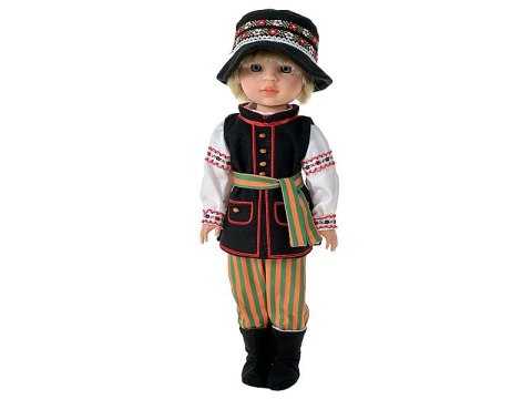 Lalka chłopiec 38cm w stroju ludowym z polskim głosem śpiewa i mówi po polsku twarda Lalka chłopiec 38cm w stroju ludowym z polskim głosem śpiewa i mówi po polsku twarda