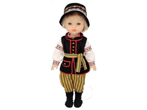 Lalka chłopiec 38cm w stroju ludowym z polskim głosem śpiewa i mówi po polsku twarda Lalka chłopiec 38cm w stroju ludowym z polskim głosem śpiewa i mówi po polsku twarda