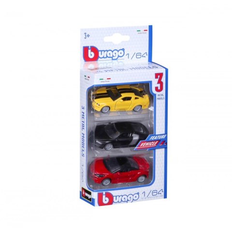 Auta 3szt 18-59030 BURAGO 1:64 Auta 3szt 18-59030 BURAGO 1:64