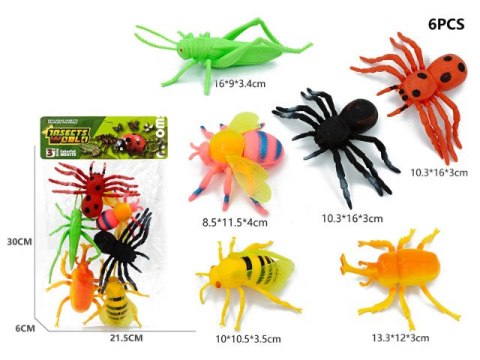 Insekty robale 6szt. 30 x 21,5 x 6 cm BZ7119 Insekty robale 6szt. 30 x 21,5 x 6 cm BZ7119