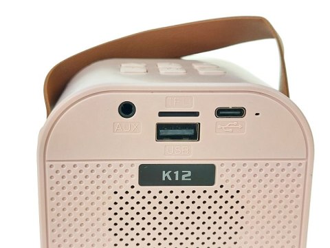 Karaoke, zestaw 2 mikrofonów z głośnikiem bluetooth 8,5 x 8,5 x 7cm z kablem USB Karaoke, zestaw 2 mikrofonów z głośnikiem bluetooth 8,5 x 8,5 x 7cm z kablem USB