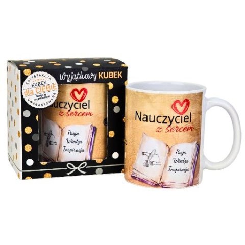 Kubek ceram Nauczyciel z sercem 3309-N2 Kubek ceram Nauczyciel z sercem 3309-N2