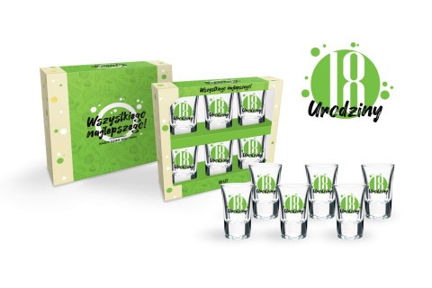Zestaw 6 kieliszków 35ml green 18 Zestaw 6 kieliszków 35ml green 18