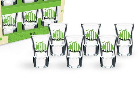 Zestaw 6 kieliszków 35ml green 30 Zestaw 6 kieliszków 35ml green 30