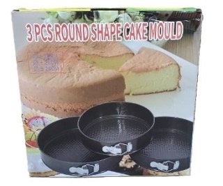 Tortownice do pieczenia czarne 18, 20, 22 cm , 3szt. SN54591