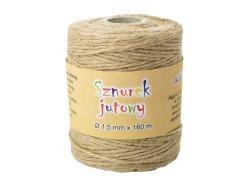 Sznurek jutowy 1,5mm x 160m SZJ-4482 Sznurek jutowy 1,5mm x 160m SZJ-4482