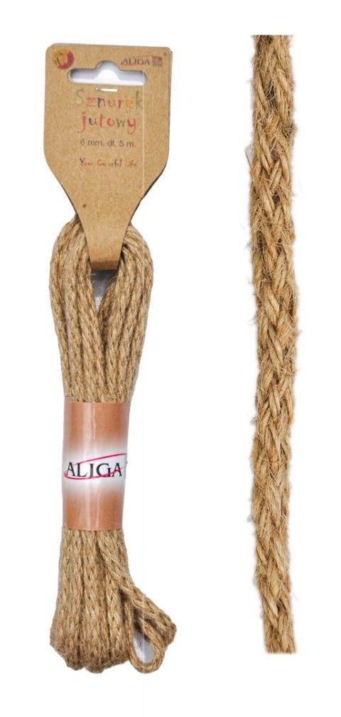 Sznurek jutowy 6 mm x 5 m | SZJ-1933 Sznurek jutowy 6 mm x 5 m | SZJ-1933