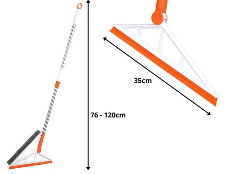 Miotła silikonowa szczotka do wody i innych zabrudzeń z kijem magic długa ściągaczka do szyb 24512