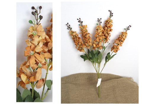 Bukiet 2szt ŁUBIN wys. 58 cm, 5 łodyg (kwiat 21x4 cm) RUDY MZ-032A