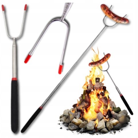 Kij do ogniska widelec teleskopowy stalowy ognisko 26-86cm kijki XJ5838