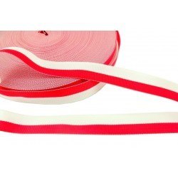 Wstążka satynowa 6mm/20m biało- czerwona 4szt. AX06-00 Wstążka satynowa 6mm/20m biało- czerwona 4szt. AX06-00