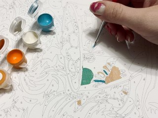 Zestaw do malowania po numerach Retriever w Paryżu KHO6627 40x50 AP0060